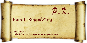 Perci Koppány névjegykártya