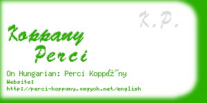 koppany perci business card